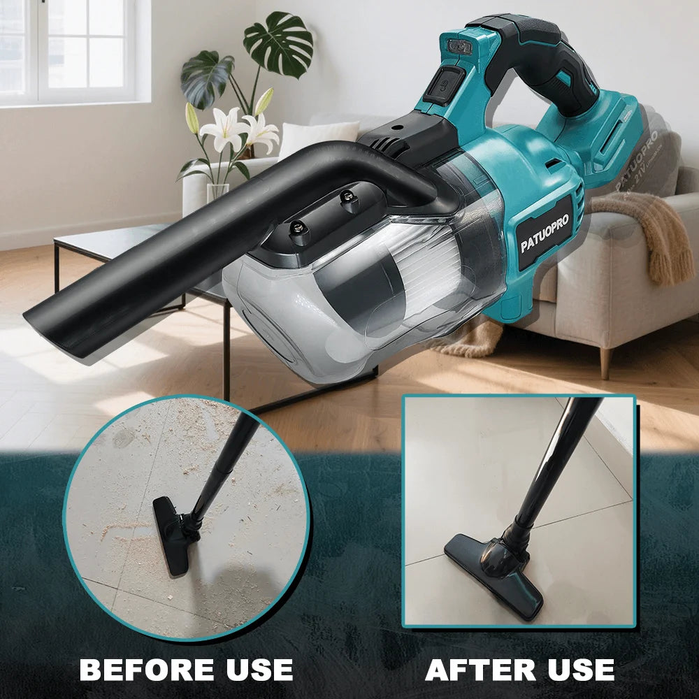 PATUOPRO Cordless Vacuum Cleaner Handheld Dust Collector Floor Carpet Car Pet Hair Cleaning Power Tool For Makita 18V Battery