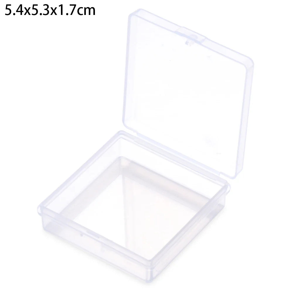 1pc Small Plastic Home Items Sundries Organizer Case Transparent Storage Box Jewelry Beads Container Fishing Tools Storage Box