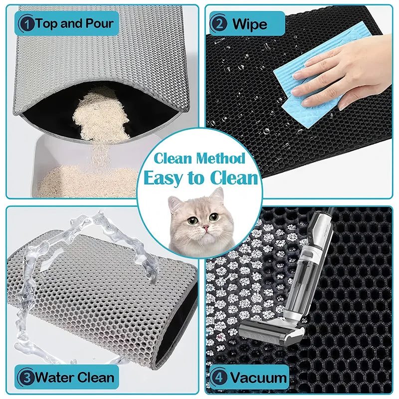 Eva Cat Litter MatDouble Layer Waterproof Cat Litter Mat Pet Litter Box Mat Pet Toilet Cat Mat Cat Toilet Mat