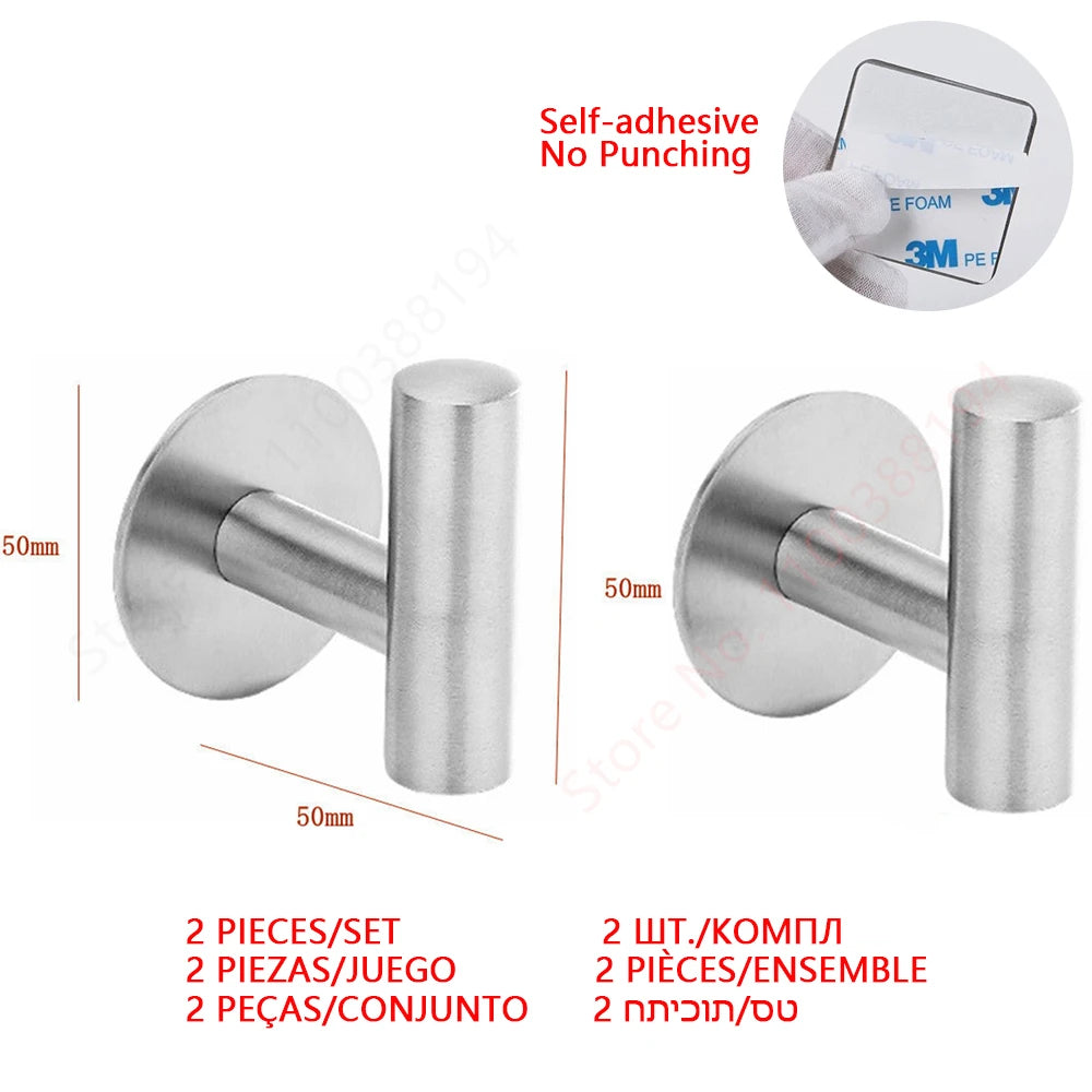 Hanging Paper Roll Towel Holder Bathroom Toilet Storage Stand Kitchen Organizer Napkin Rack Stainless Steel Adhesive Wall Mount