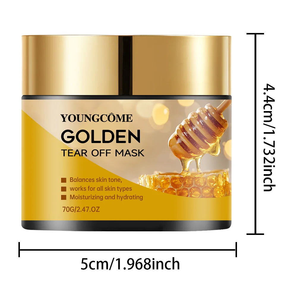 Facial Gold Textured Whitening Mask Blackhead Remover Whitening Face Mask Deep Cleansing Hyaluronic Acid Moisturizing Skin Care