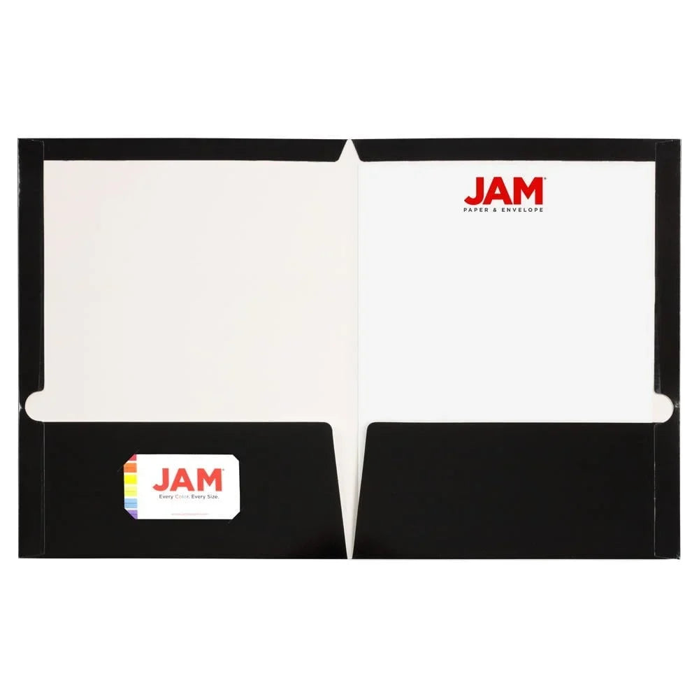 Black Glossy Two-Pocket Folders 3-Pack