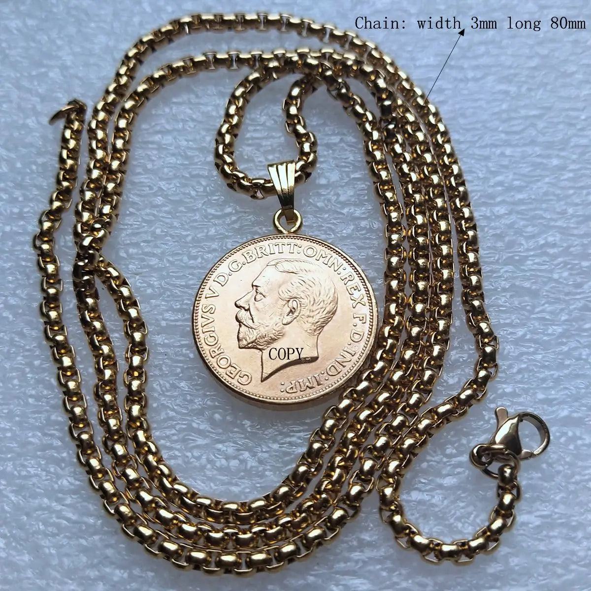 P(26)Coin Pendant United Kingdom 1 Sovereign 1911 Gold Plated Copy Coin(22.5mm)