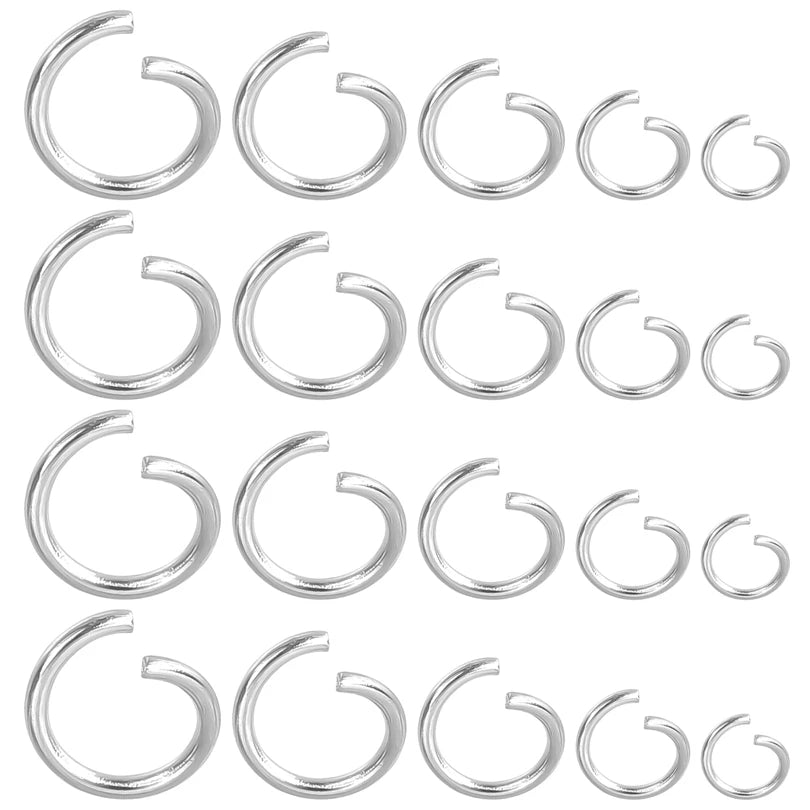 3.5/4/5/6/7mm Stainless Steel Silver Color Open Single Loops Jump