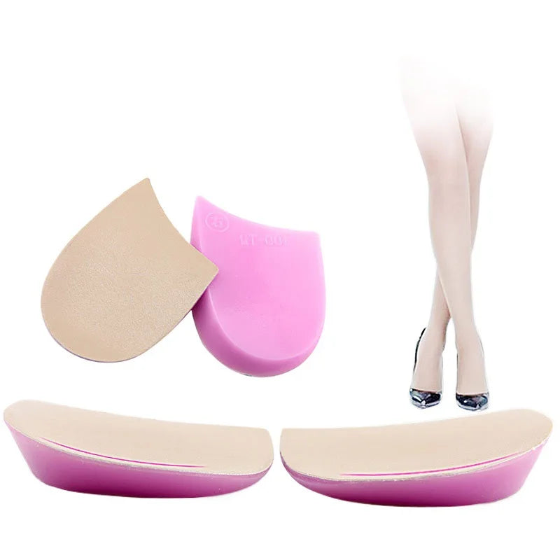 Heel Pad For Men Women Leather O-shaped Orthopedic Insoles
