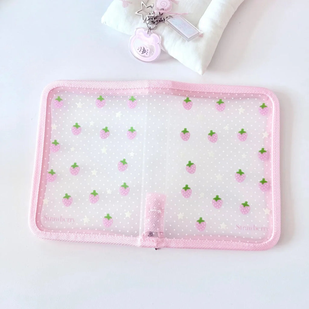 Cute A6 Stationery Storage Folder File PP Twill Zipper