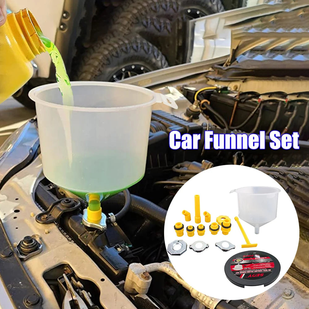 Set Funnel Spout Coolant Filter Filling Kit Brake Bleeder