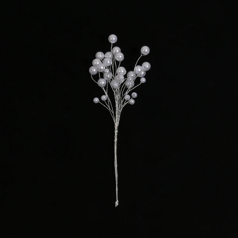 New Mini Pearl Flower Stem Beads Bridal Bouquet Wedding Balloon Cake DIY Party Artificial Flower Bouquet Home Decor