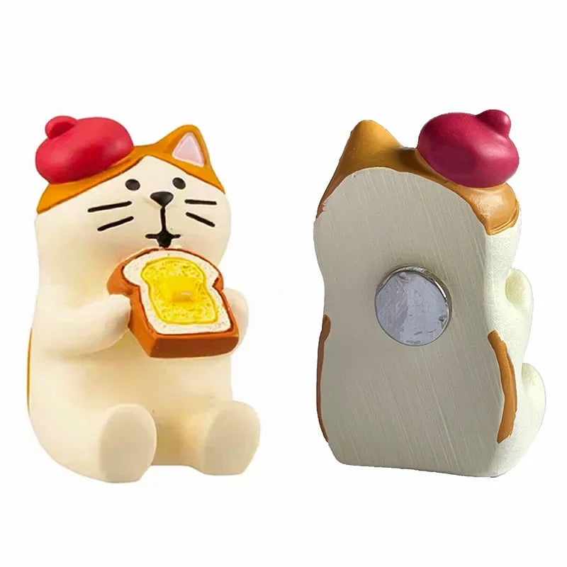 Resin Cute Cartoon Cat Fridge Magnetic Sticker Kawaii Zakka 3D Refrigerator Magnet Cute Magnets Home Decor New مغناطيس ثلاجة