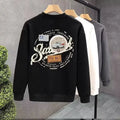 Autumn Men's Cotton Sweatshirt Korean Harajuku Cool Long Sleeve T-shirts High Quality White Top O-neck Tee Shirt Men Clothing