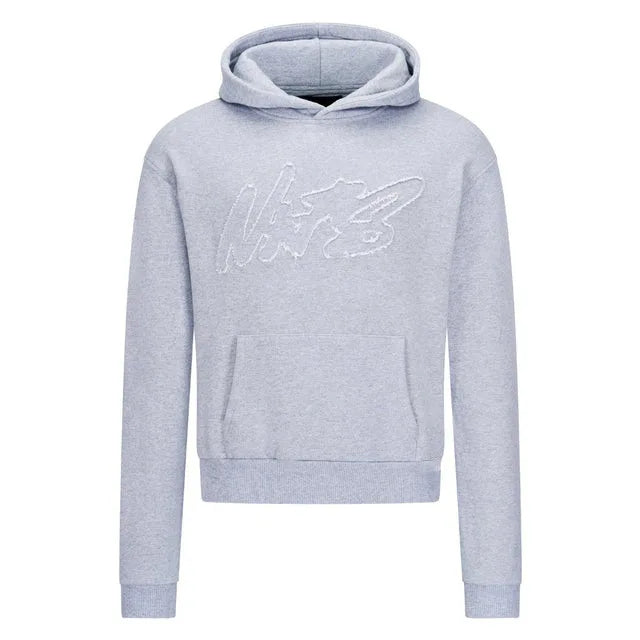 Letter patch embroidered hooded sweatshirt suit new fashion brand loose hip hop street retro pullover trousers suit hot sale