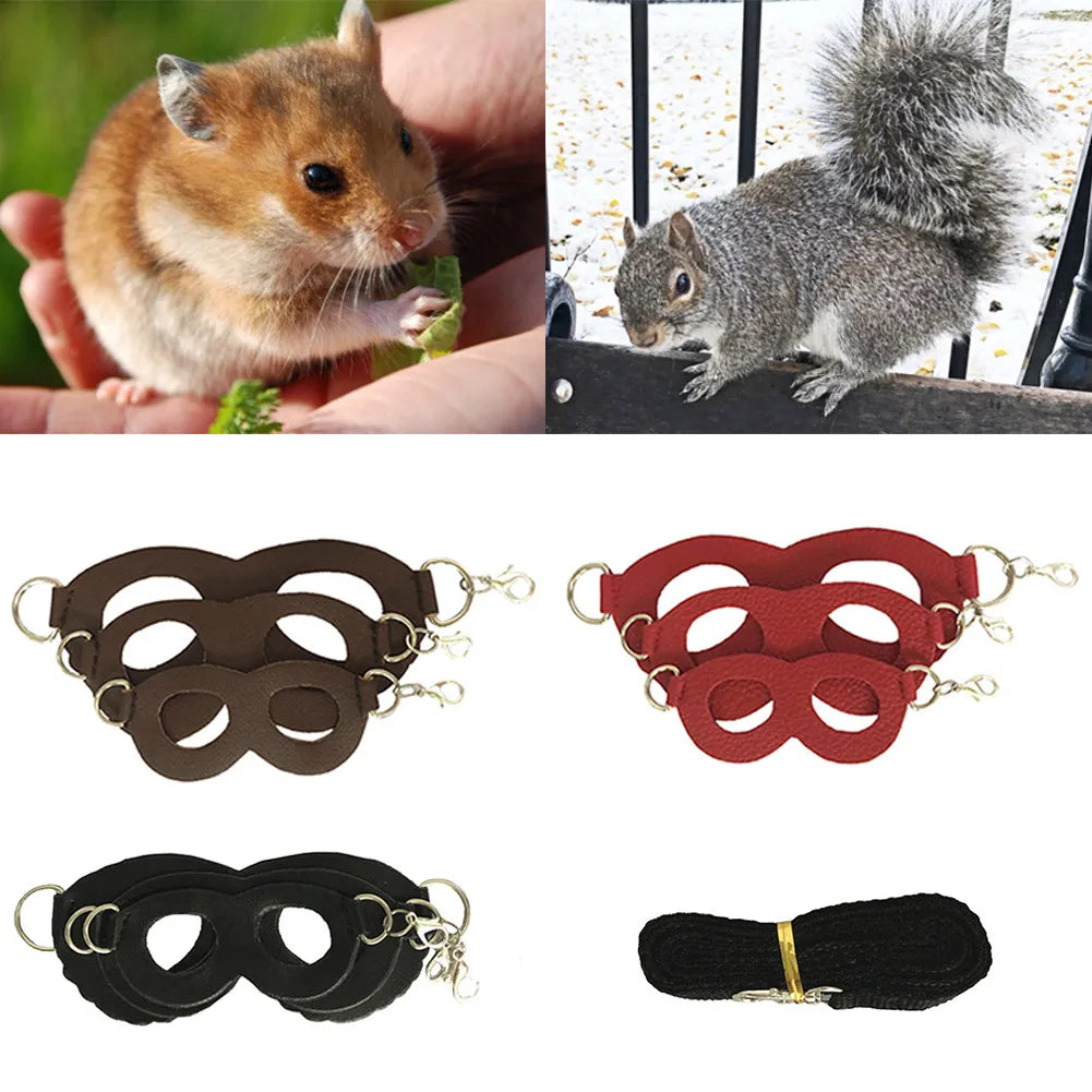 Hamster Chinchilla Mouse Rat Squirrel Harness Anti-biting Strap Split Traction Rope Small Pet Training Leash Anti Lost Rope