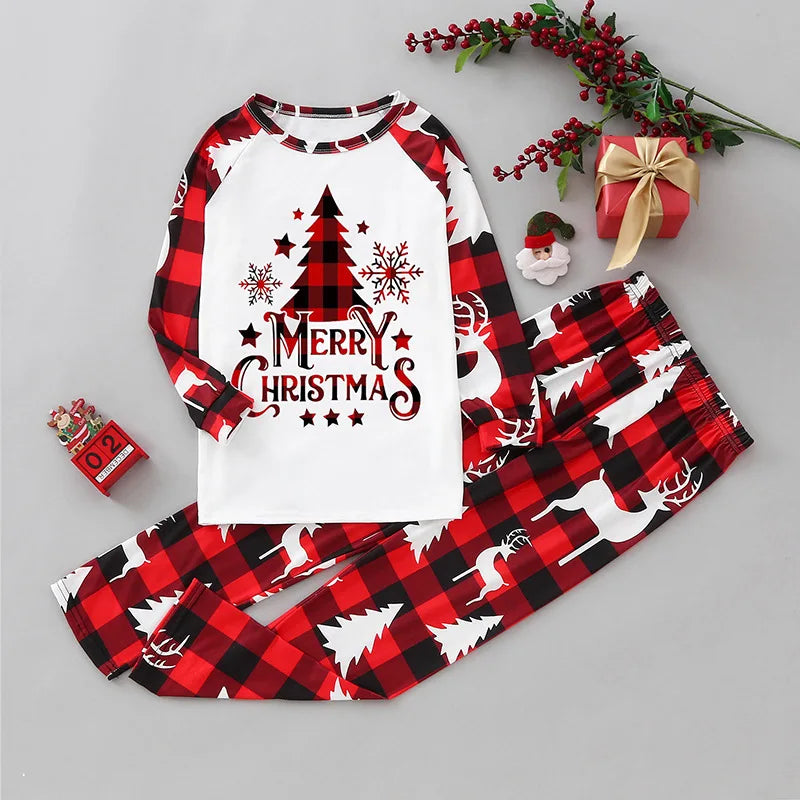 Christmas Family Matching Outfits Mom Dad Kids 2 Pieces