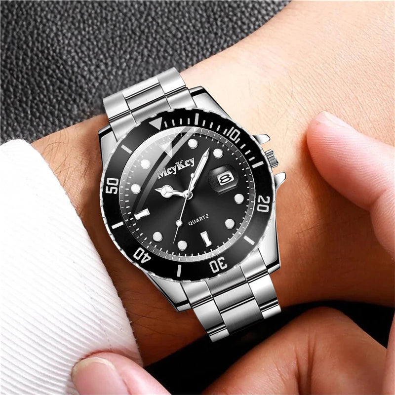 Luxury Large Dial Men Business Watches Fashion Calendar Men's