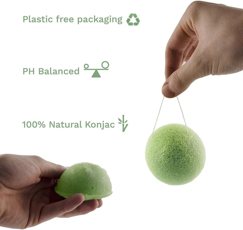 1PCS Natural Konjac Sponge - Gentle Exfoliating & Cleansing Face Wash Tool for Sensitive Skin Care