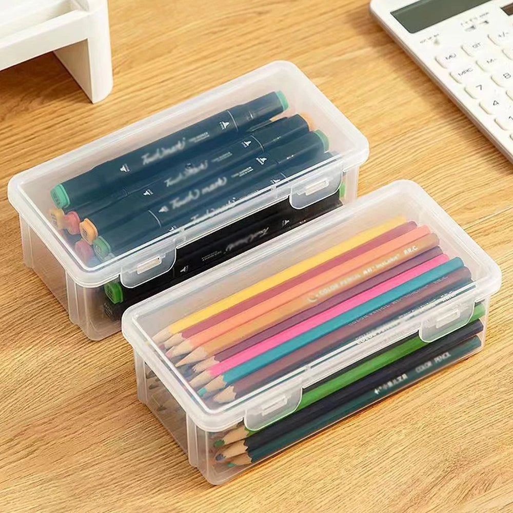 1pc Translucent Penccase Large Capacity Lightweight Convenient for