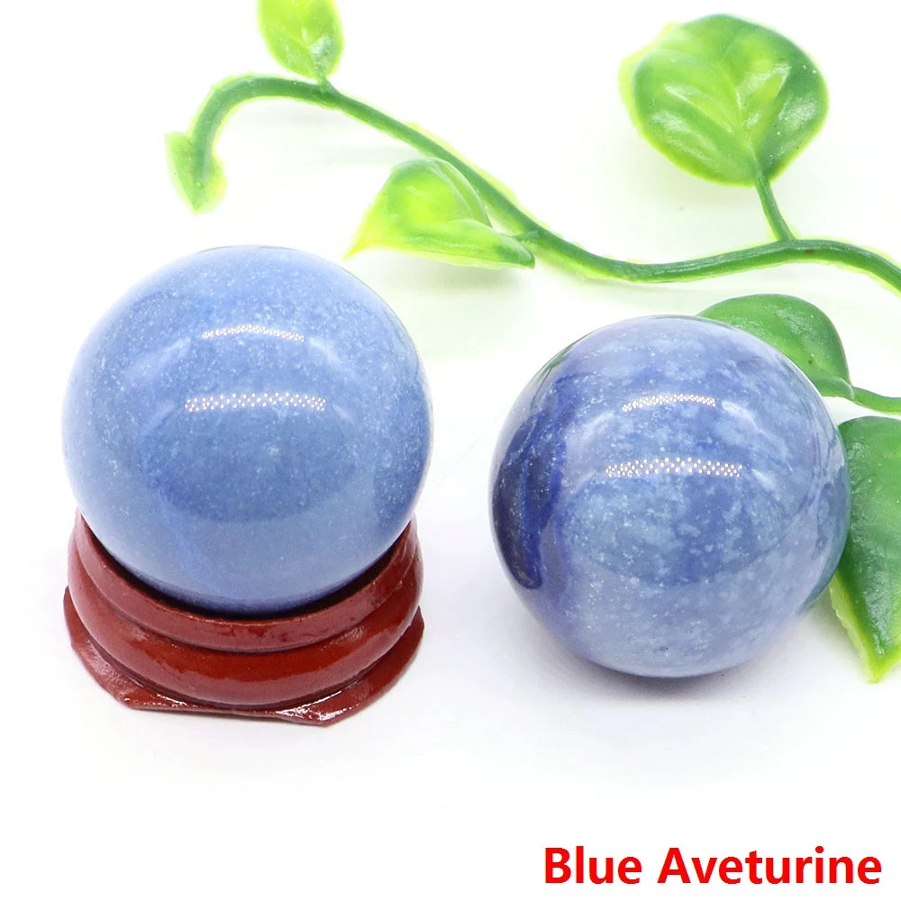 30MM Crystal Ball Natural Reiki Healing Quartz Stone Globe Energy Gemstone Fengshui Sphere Wicca Chakra Massage Home Decor Gifts