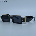 Steampunk Square Sunglasses Men Luxury Brand Y2K Punk Small Frame
