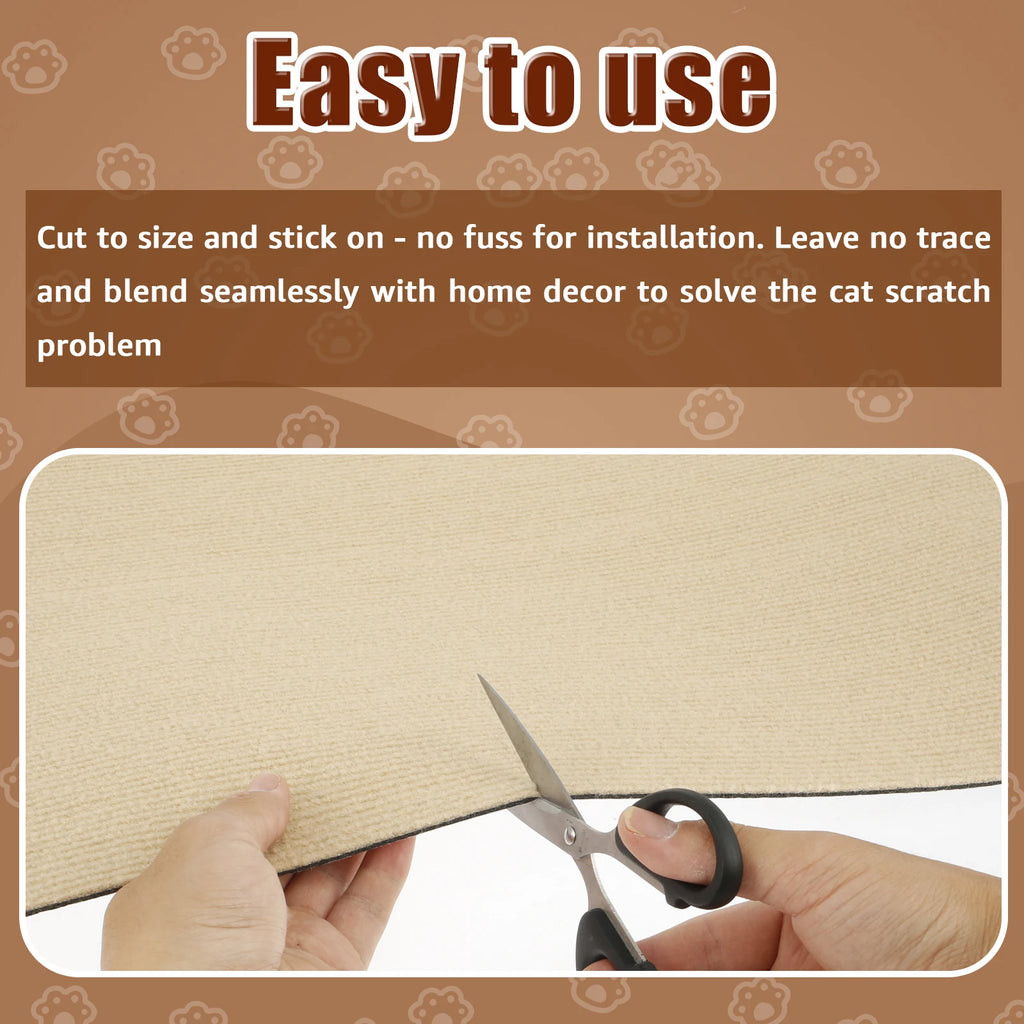 2M Cat Scratch Protector Self-adhesive Trimmable Sofa Protection Artifact Durable Anti-cat Scratch Furniture Pads Cat Supplies