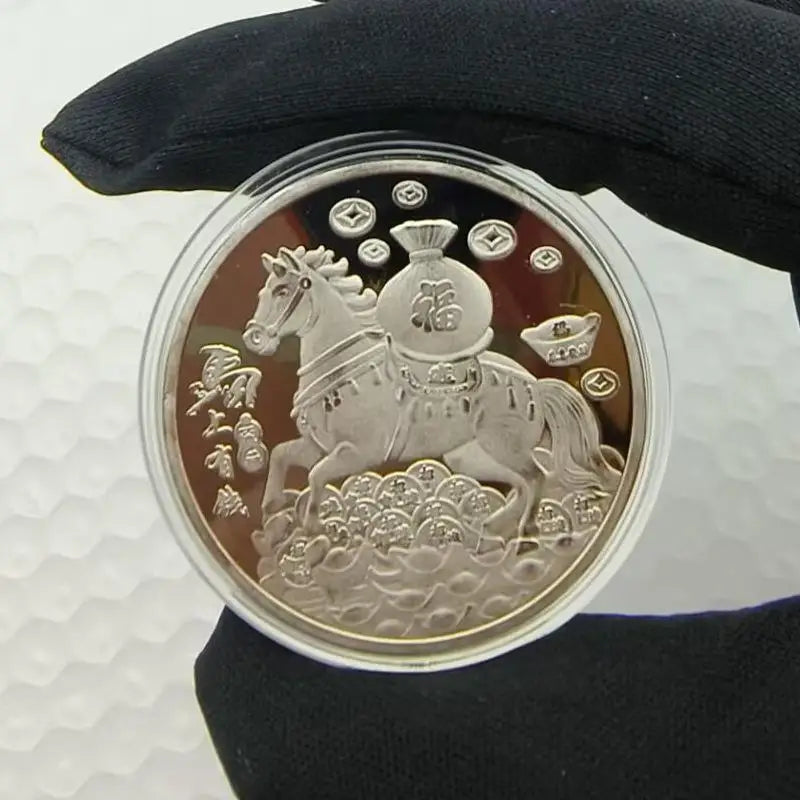 1PC  Metal Collection 2026 New Year Souvenir 40mm Chinese Coins Lucky Animal Horse Collectible Coins