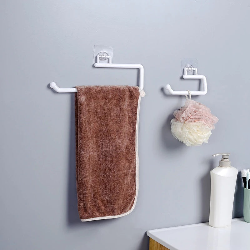 Kitchen Paper Roll Holder Cabinet Rag Hanging Holder Towel Hanger Toilet Paper Holders Rack Bar Shelf Tissue Holder