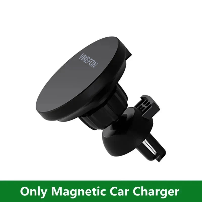 Magnetic Car Wireless Charger + Ring For iPhone 12 13 14 15 16 17 pro max mini Air Vent Car Phone Holder Stand Fast Car Charging