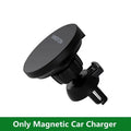 Magnetic Car Wireless Charger + Ring For iPhone 12 13 14 15 16 17 pro max mini Air Vent Car Phone Holder Stand Fast Car Charging