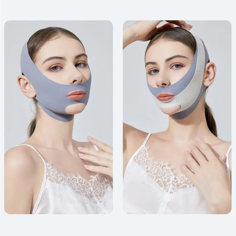 Adjustable Face Sculpting Sleep Mask Elastic Slimming Strap Lifting Tightening Mask Breathable Skin Care V Line Shaping Mask