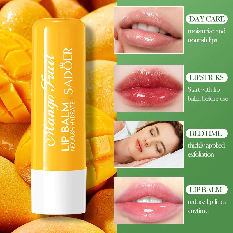 SADOER Moisturizing Lipstick Plump Lips Nourishing Hydrating Anti Wrinkles Lip Balm Lips Plumper Beauty Skin Care