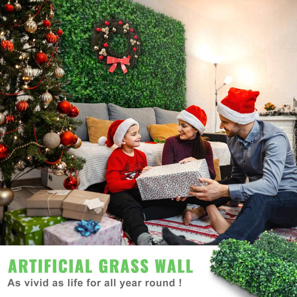 Succebuy Artificial Boxwood Panel 24pcs 20x20/24x16 in Boxwood