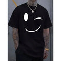 Men's Summer Casual T Shirt Fashionable Smiling Face Print
