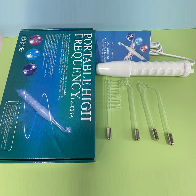 Portable High Frequency Facial Wand LED Therapy Anti-Aging Skin