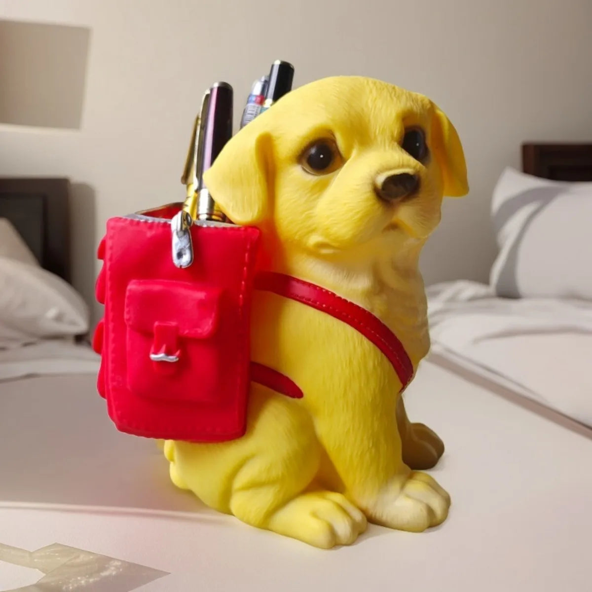 Cute Dog Pen Holder & Money Bank - Multifunctional Kawaii Desk Organizer for Office School Stationery Storage Decor