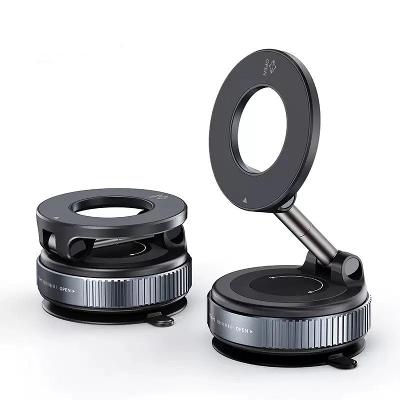 Vacuum Suction Magnetic Car Phone Holder 360° Rotatable Foldable