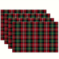 Christmas Plaid Linen Table Mats