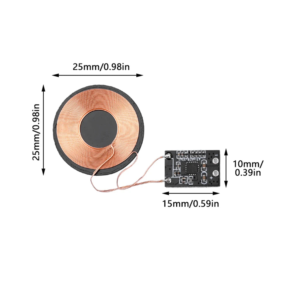 Wireless Charger Receiver Module Wireless Charging Small Receiving PCBA Board Power Supply Coil Module For Smart Phone 3W 5W