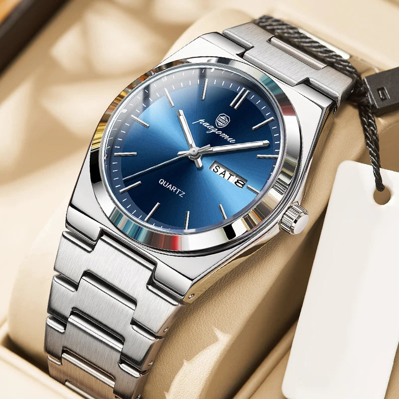 PAAZOMU Ultra Thin Quartz Watch Men Women Minimalist Style