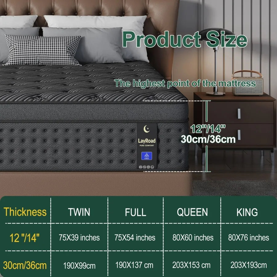 Memory Foam Hybrid Mattress with Pocket Springs