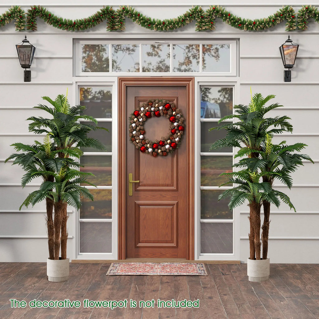 Artificial Palm Trees, 6.3ft, 2 Pack