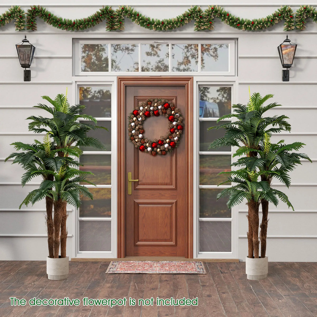 Artificial Palm Trees, 6.3ft, 2 Pack