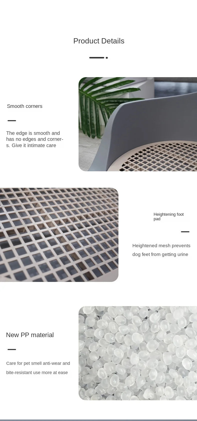 Dog Pee Tray Bedpan Indoor Simple Training Urinal Size Flat Grid With Column Pet Waste Toilet Pool For Dogs