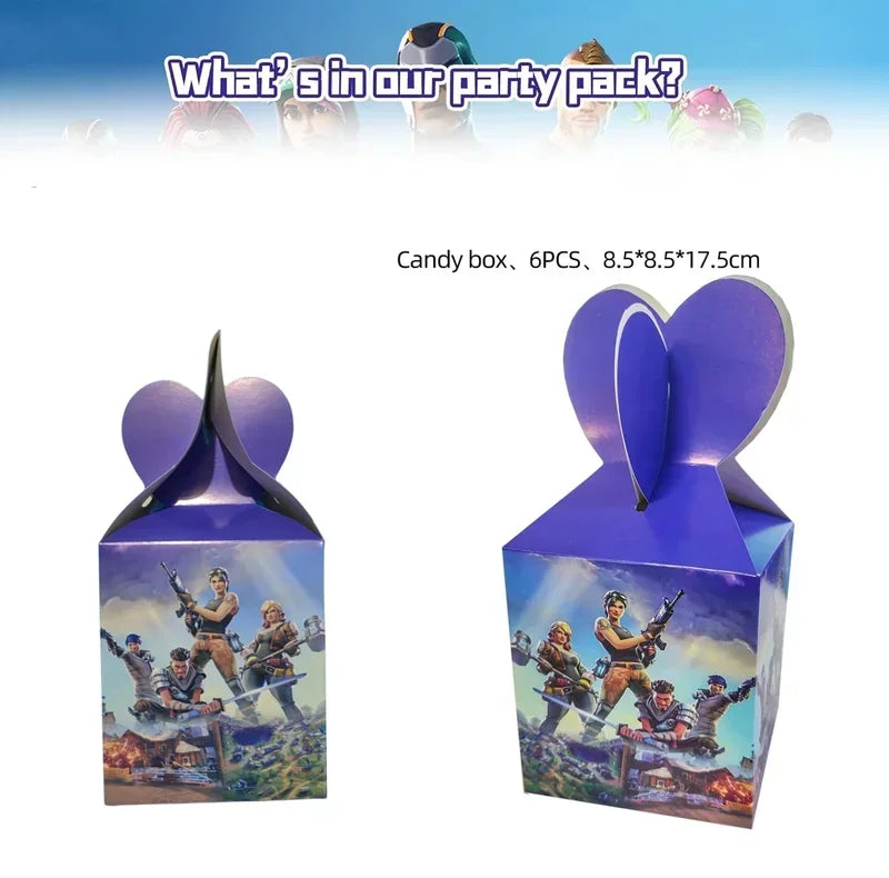 Fortnite Balloons Shooting Game Ballons Boy Girl Happy Birthday Banner Party Decoration Alpaca Llama Tableware Cake Topper Toy