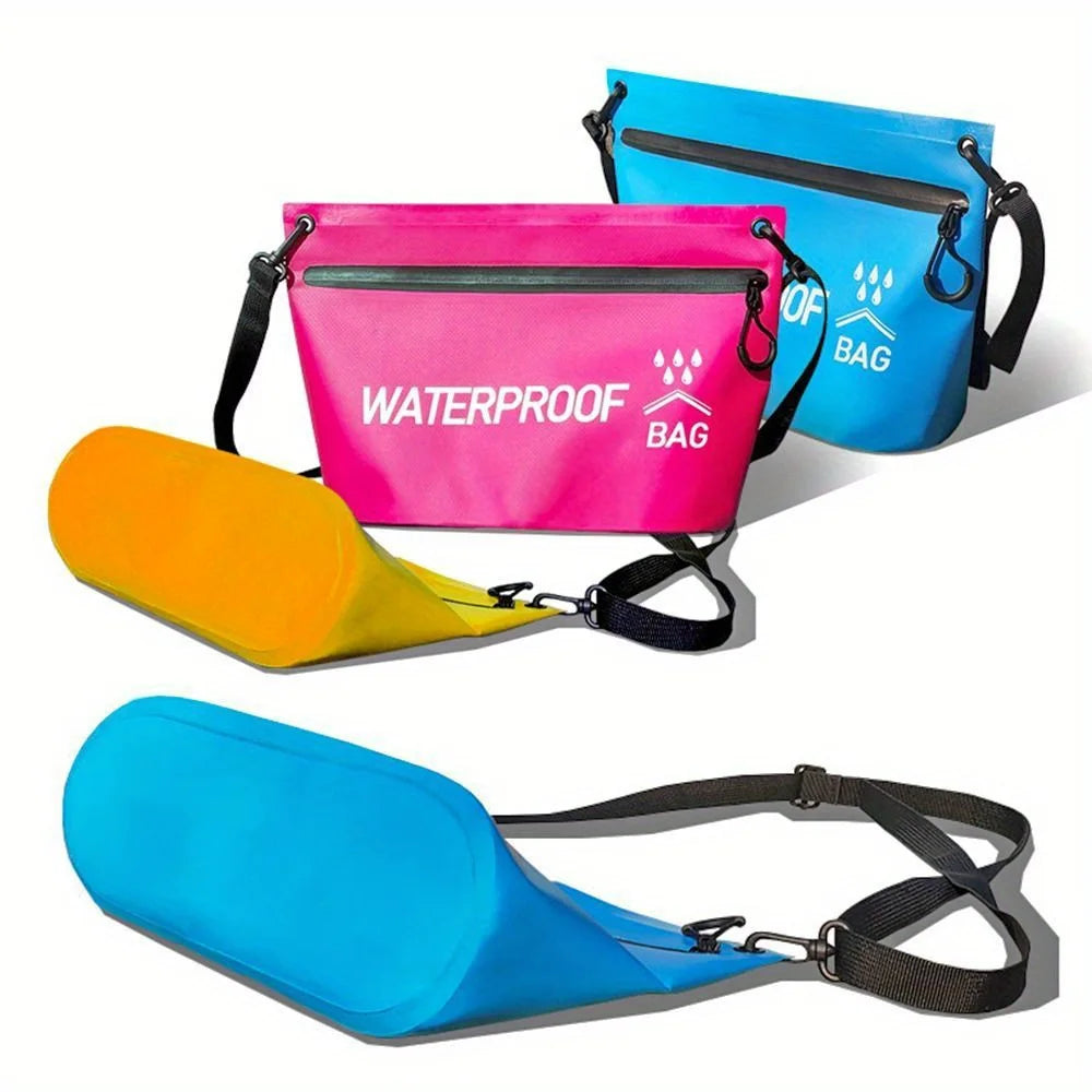 1pc Wash Sack Dry Bag Durable Swimming Rafting Kayaking Travel Zipper Handbag River Trekking Floating Boating Swimming Bag