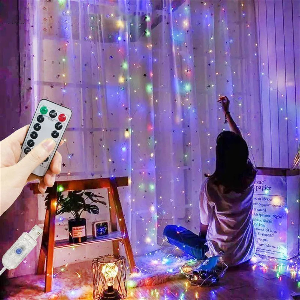 USB Curtain Lights - 8 Lighting Modes LED Fairy