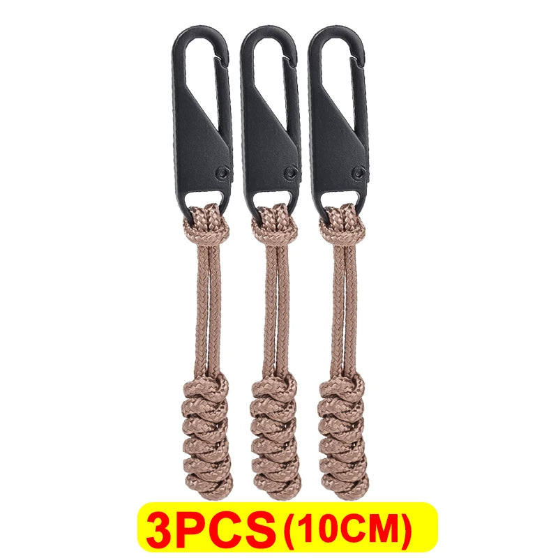Universal Metal Zipper Pull Outdoor Bag Zipper Pull Head Umbrella Rope Woven Zipper Replaceable DIY Craft Sewing Tool Repair Kit