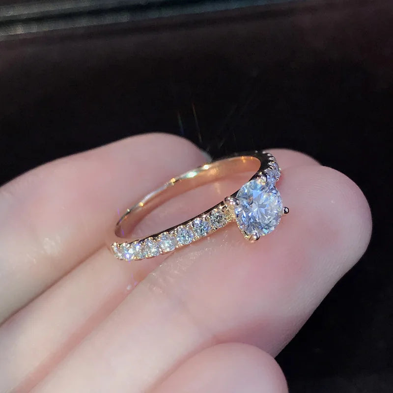 Silver Plated Engagement Ring for Women Womens