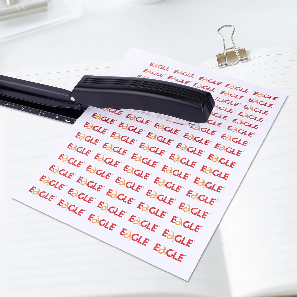 Eagle LONG-ARM Stapler With Built-in Ruler &amp; Adjustable Paper