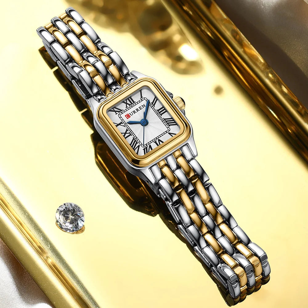 CURREN Gold Watches for Women with Small Vintage Bracelet