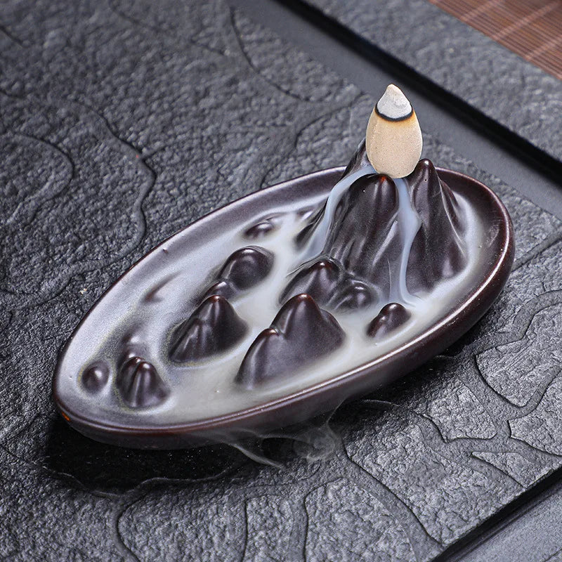 Creative Home Decor Backflow Stick Incense Burner Ceramic Censer Home Decoration Use In Home Teahouse Zen Yoga Decor Ornament