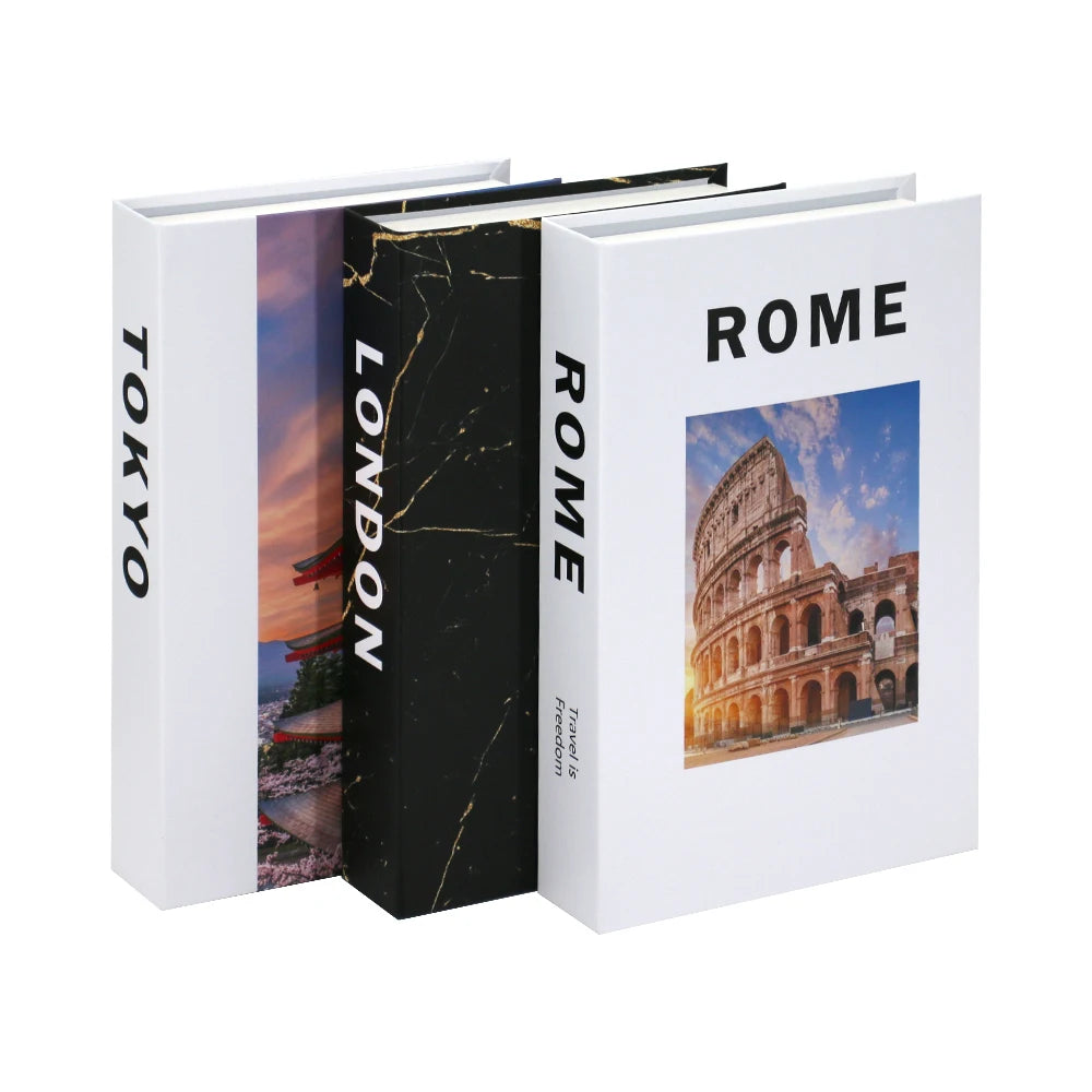 3Pcs Foldable Fashion Fake Books Living Room Decoration Designer Books Coffee Table Ornaments Club Hotel Room Villa Prop Books